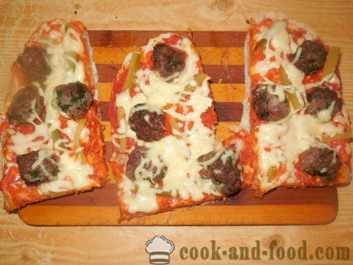 Lazy vastag pita pizza a sütőben - hogyan kell főzni a kész pita pizza, lépésről lépésre recept fotók