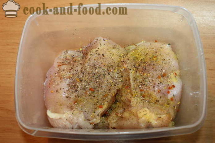 Ízletes csirkemell filé tésztában - hogyan lehet egy csirkemell filé tésztában, a lépésről lépésre recept fotók