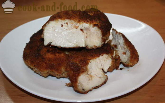 Ízletes csirkemell filé tésztában - hogyan lehet egy csirkemell filé tésztában, a lépésről lépésre recept fotók