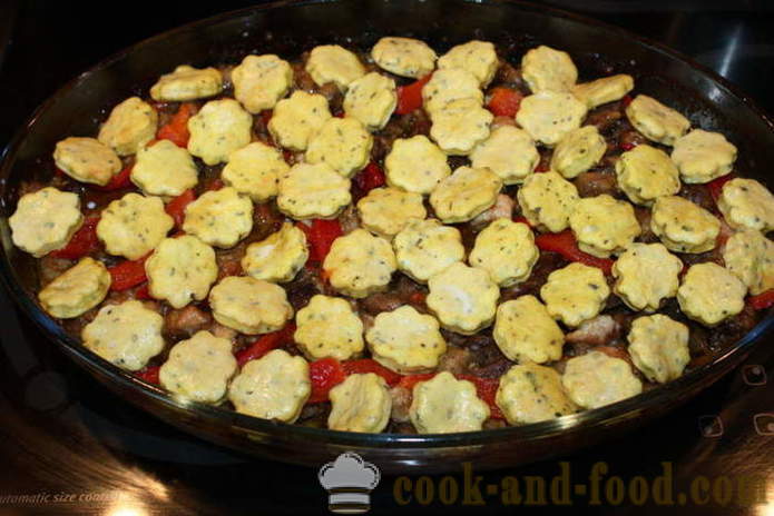 Egy egyszerű recept muffin a sütőben -, hogyan kell főzni fánk a sütőben gombával és a hús, a lépésről lépésre recept fotók