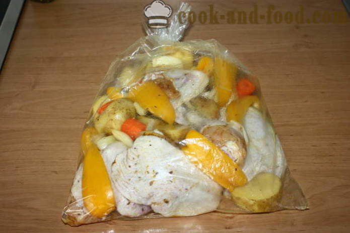 Sült burgonya csirke a hüvely -, hogyan kell főzni burgonyát sütő csirke, lépésről lépésre recept fotók