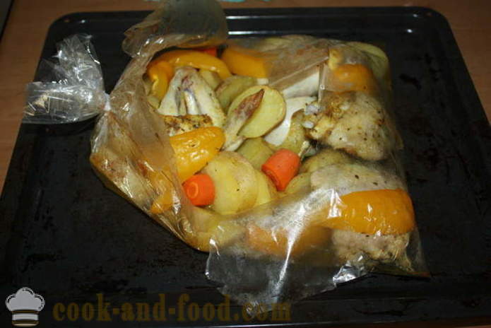 Sült burgonya csirke a hüvely -, hogyan kell főzni burgonyát sütő csirke, lépésről lépésre recept fotók