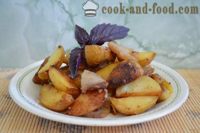 Sült burgonyával hüvely - mint sült krumpli a sütőben a lyukba, lépésről lépésre recept fotók