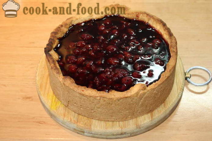 Sand Cherry Pie - hogyan kell sütni egy tortát a cseresznye a sütőben, a lépésről lépésre recept fotók