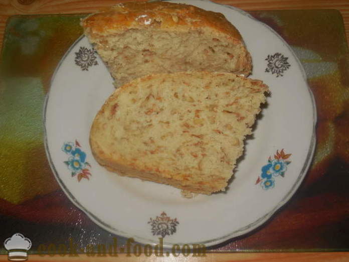 Házi kenyér zabpehely a víz -, hogyan kell sütni zabpehely kenyeret a kemencében, a lépésről lépésre recept fotók