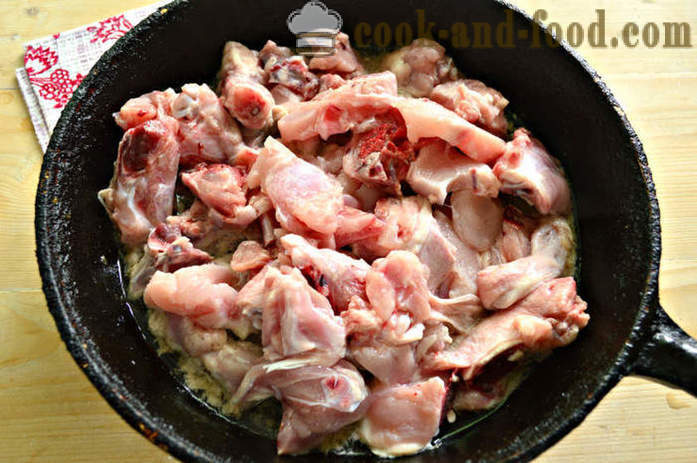 Ízletes mártást csirke tészta vagy hajdina -, hogyan kell főzni egy finom csirke szaft, lépésről lépésre recept fotók