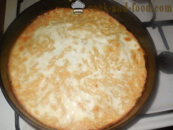 Sült makaróni és sajt édes -, hogyan kell főzni rakott tészta a sütőben, a lépésről lépésre recept fotók