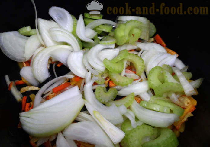 Halpaprikása zöldséges rizzsel köret - mint egy hal pörkölt zöldségek multivarka, lépésről lépésre recept fotók