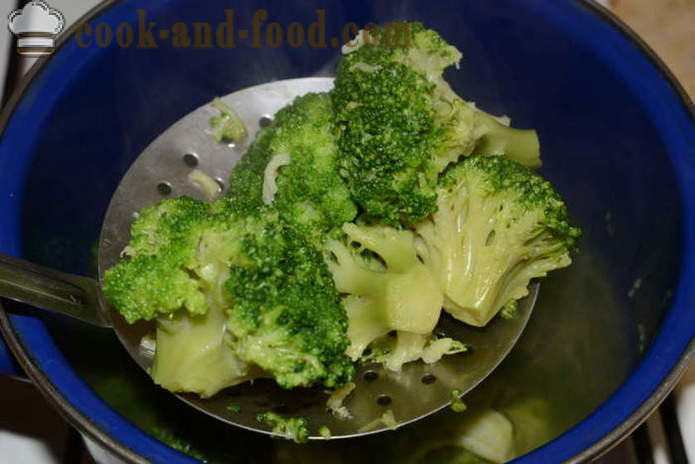 Ízletes zöldség püré fagyasztott brokkoli -, hogyan kell főzni brokkoli püré, lépésről lépésre recept fotók