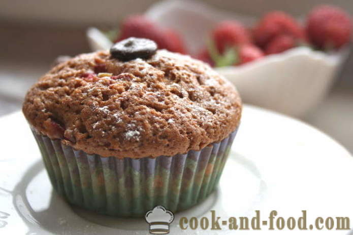Házi muffin joghurt eperrel -, hogyan kell főzni muffin szilikon formák, lépésről lépésre recept fotók