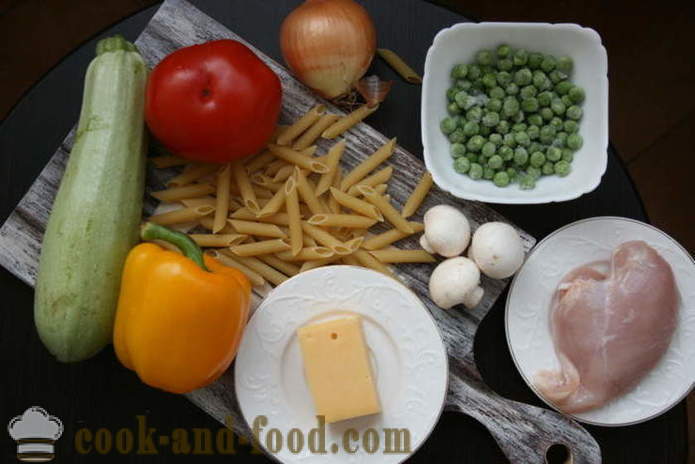 Olasz házi tészta, csirke, zöldségek és sajtok - hogyan kell főzni olasz tészta otthon, lépésről lépésre recept fotók