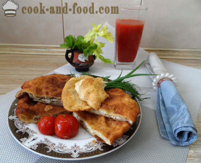 Pasties hússal és sajttal görögül -, hogyan lehet pasties otthon, lépésről lépésre recept fotók