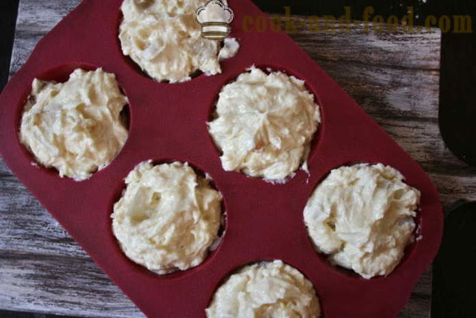Sajt muffin szilikon formák -, hogyan kell sütni a sajttorta a sütőben, a lépésről lépésre recept fotók