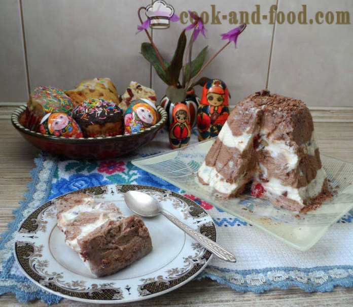 Cár húsvéti túrót csokoládé, sűrített tej és tojás nélkül - hogyan kell főzni a királyi Húsvét otthon, lépésről lépésre recept fotók