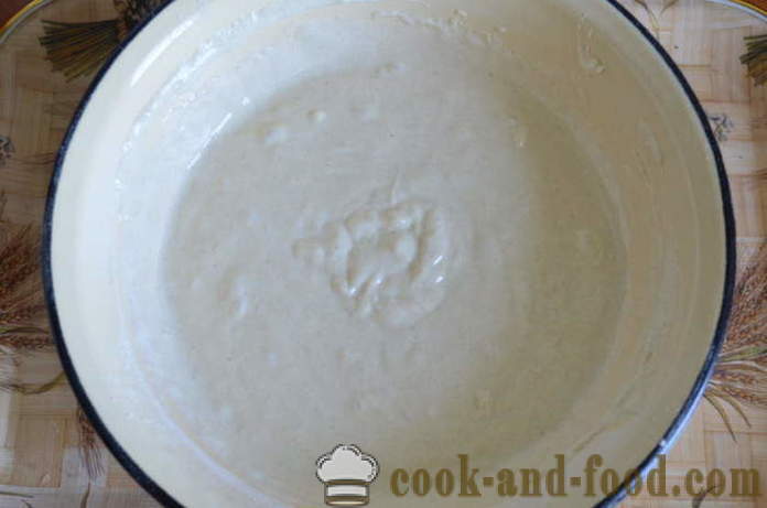 Gyors töltőanyag torta joghurt spenót, tojás és a zöld hagymát -, hogyan kell elkészíteni zselés torta kefir, lépésről lépésre recept fotók
