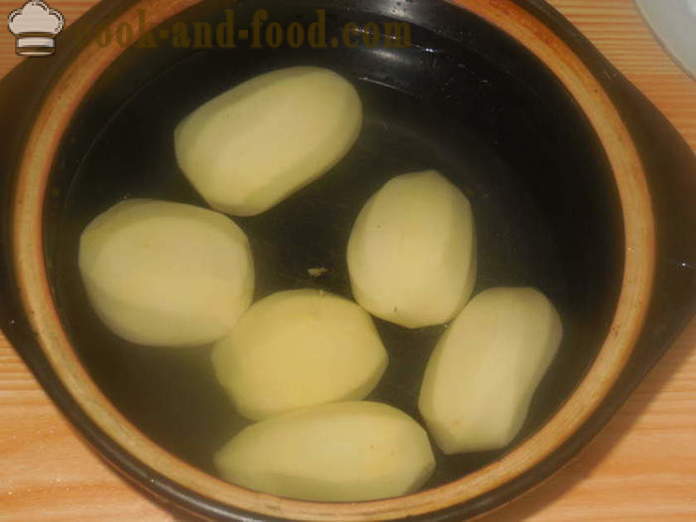 Húsmentes gombóc nyers burgonyát és a hagymát -, hogyan kell főzni galuska nyers burgonyát, lépésről lépésre recept fotók