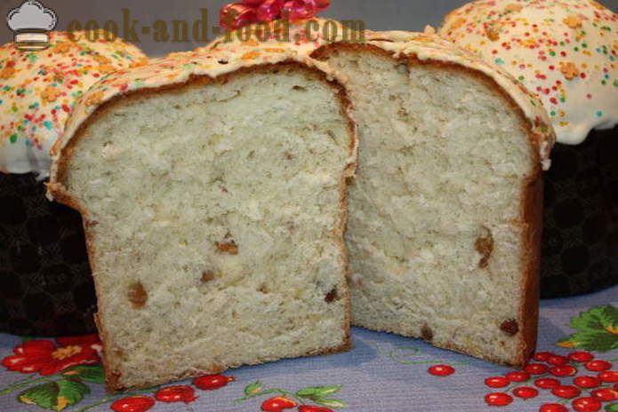 Húsvéti torta mandula és mazsola, tej -, hogyan kell sütni egy tortát a sütő, a lépésről lépésre recept fotók