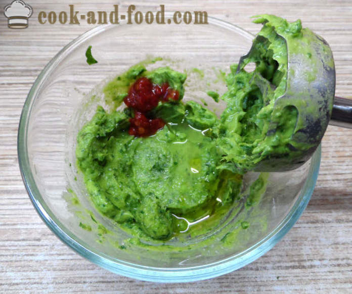 Zöld guacamole szósz klasszikus - hogyan guacamole avokádó otthon, lépésről lépésre recept fotók