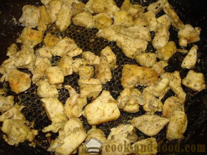Ízletes csirke töltelék -, hogyan kell főzni egy csirke töltelék, lépésről lépésre recept fotók