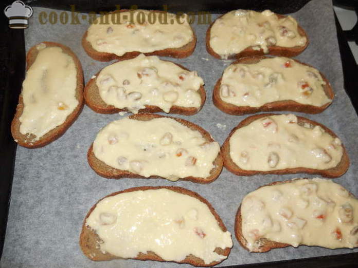 Lazy sajttorta a kenyeret sajttal, aszalt sárgabarack és kivi - mint egy lusta sütjük túrótorta túró, lépésről lépésre recept fotók