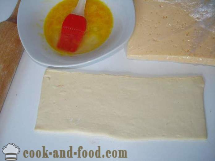 Házi sajt leveles tészta tapad a sör -, hogyan kell főzni sajt botok otthon, lépésről lépésre recept fotók
