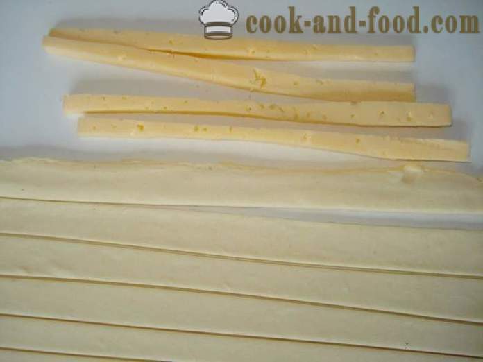 Házi sajt leveles tészta tapad a sör -, hogyan kell főzni sajt botok otthon, lépésről lépésre recept fotók