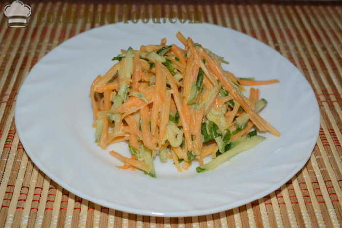 Saláta tök és az uborka mustáros mártással -, hogyan kell elkészíteni egy saláta tök és az uborka, a lépésről lépésre recept fotók