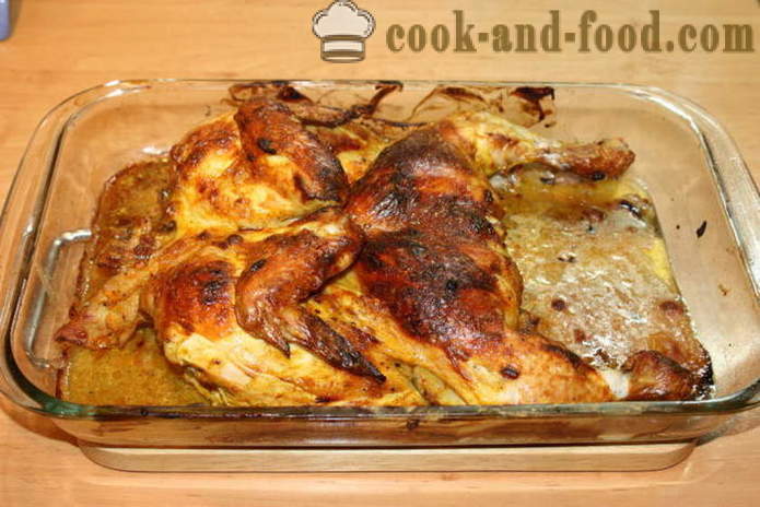 Sült csirke a sütőben - mint egy finom sült csirkét a sütőbe, egy lépésről lépésre recept fotók