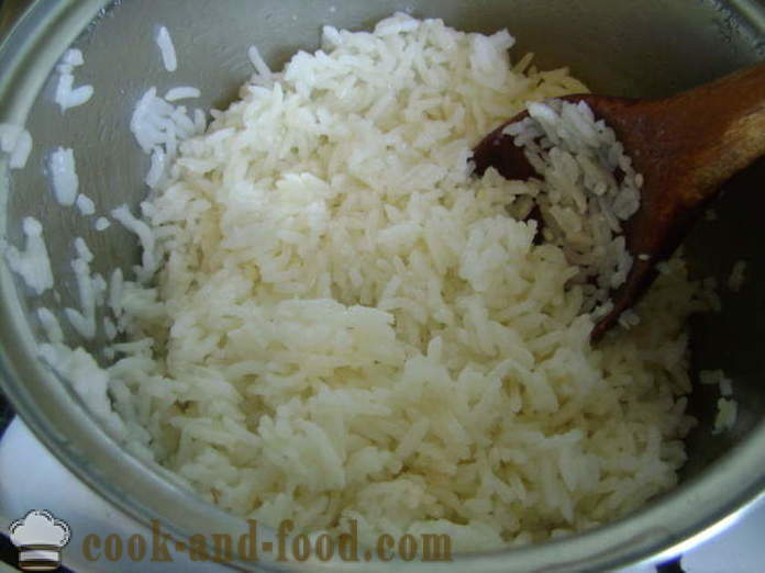 Finom omlós rizs körettel -, hogyan kell főzni ropogós rizs körettel, a kínai, a lépésről lépésre recept fotók