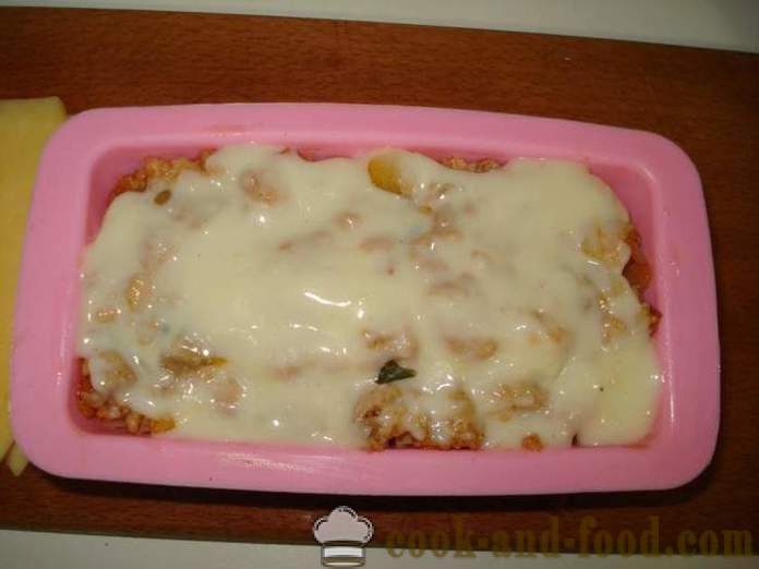 Gyors lasagna darált csirke nélkül teszt - hogyan kell főzni lasagna nélkül a vizsgálat, lépésről lépésre recept fotók