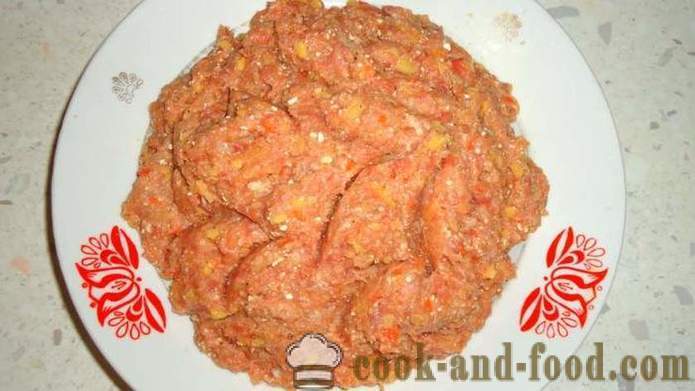 Diétás szelet borjú sárgarépát és hagymát -, hogyan kell főzni egy finom borjúhús szelet, lépésről lépésre recept fotók