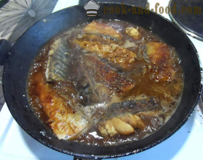 Makréla sült teriyaki szósz egy serpenyőben -, hogyan kell főzni finom sült makréla, lépésről lépésre recept fotók
