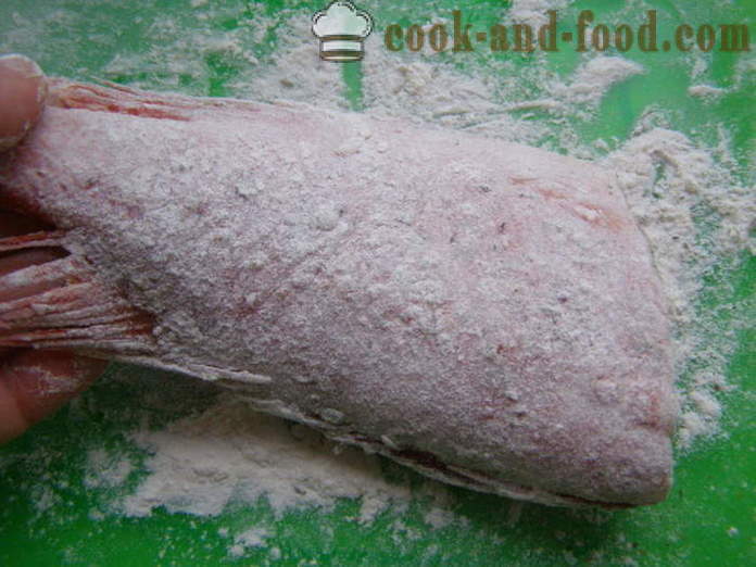 Tengeri sügér sült egy serpenyőben -, hogyan kell főzni sült sügér, lépésről lépésre recept fotók