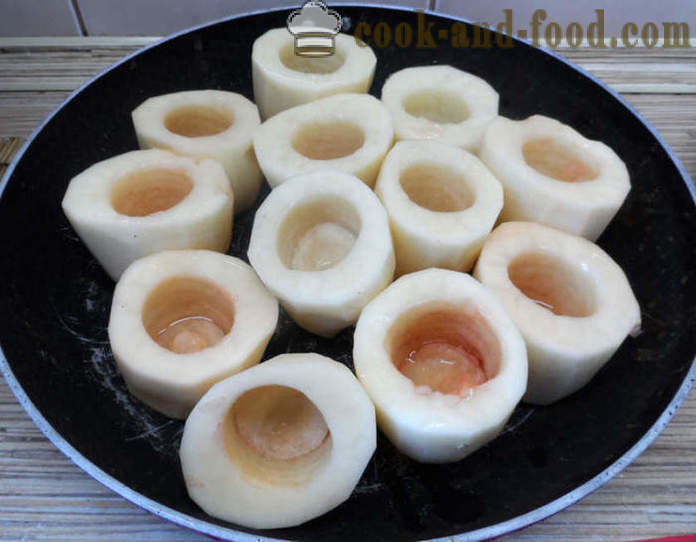 Sült burgonyával töltött gombával és sajttal - hogyan kell főzni töltött burgonyával, gombával, lépésről lépésre recept fotók