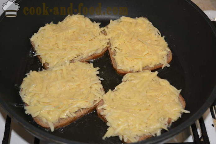Forró szendvicsek reszelt nyers burgonyát - hogyan lehet meleg szendvicsek a serpenyőben, lépésről lépésre recept fotók