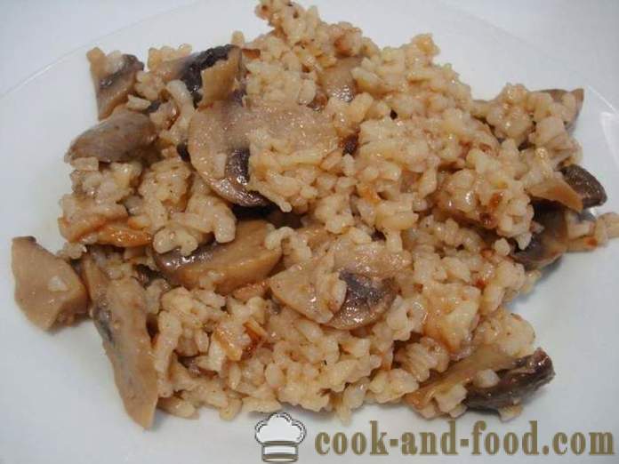 Gomba rizottó gombával -, hogyan kell főzni rizottó otthon, lépésről lépésre recept fotók