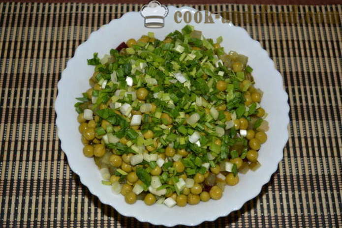 Vinaigrette a multivarka borsó, uborka -, hogyan kell főzni saláta multivarka, lépésről lépésre recept fotók