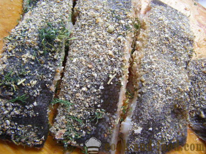 Sült lepényhal multivarka zöldségek és gombák - mindkettő ízletes főzni lepényhal multivarka, lépésről lépésre recept fotók