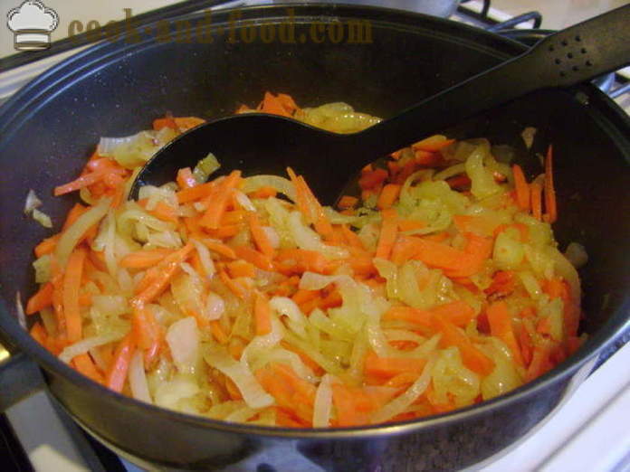 A finom receptet brotoly párolt hagymával és zöldségek - főzés brotola hal majonézzel, lépésről lépésre recept fotók
