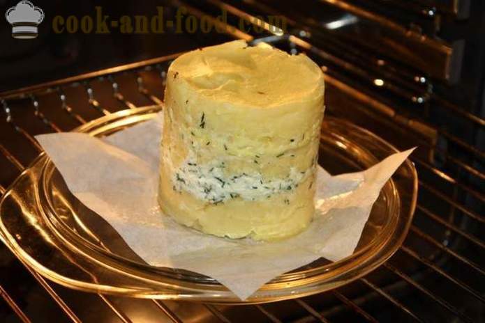 Réteg burgonya sült sajttal kemencében - mint sült krumpli sajttal sütőben, a lépésről lépésre recept fotók