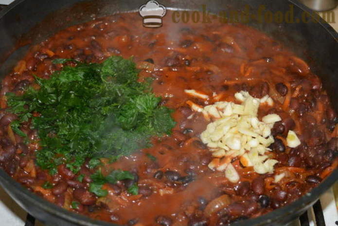 Lobio vörös bab sárgarépa és lukom- hogyan kell főzni lobio vörös bab, lépésről lépésre recept fotók