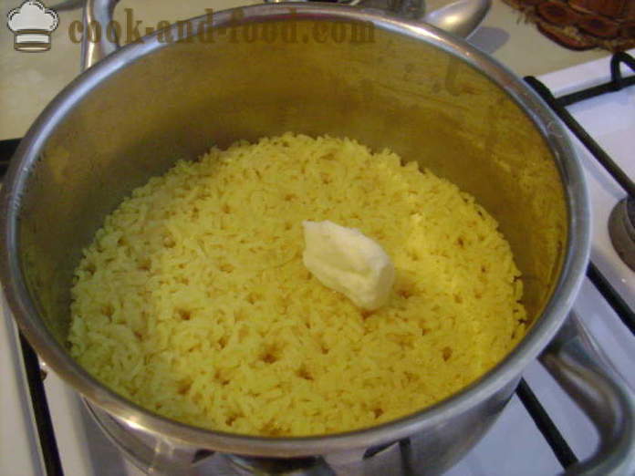 Főtt rizs kurkuma - hogyan kell főzni rizst kurkuma, lépésről lépésre recept fotók