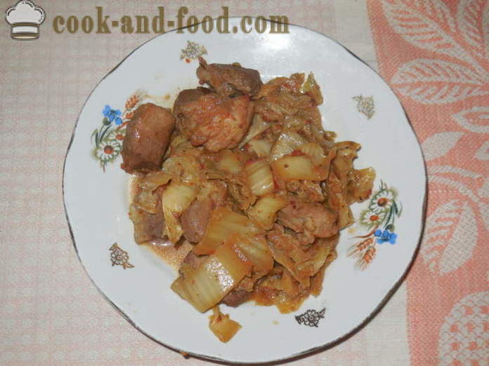Sertés Kimchi koreai - Kimchi mint megsütjük húst, lépésről lépésre recept fotók