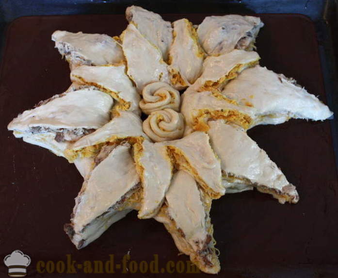 Hal pite tésztát a sütőben - hogyan kell főzni egy hal torta, lépésről lépésre recept fotók