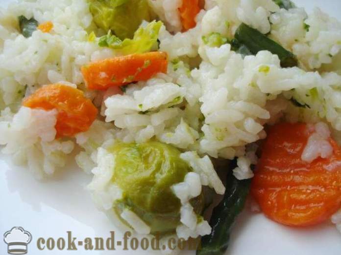 Zöldséges rizs a multivarka - hogyan kell főzni rizst zöldségekkel multivarka, lépésről lépésre recept fotók