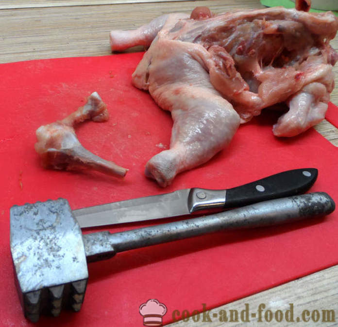Töltött csirke csont nélkül a sütőben - hogyan kell főzni töltött csirkecomb csont nélkül, lépésről lépésre recept fotók