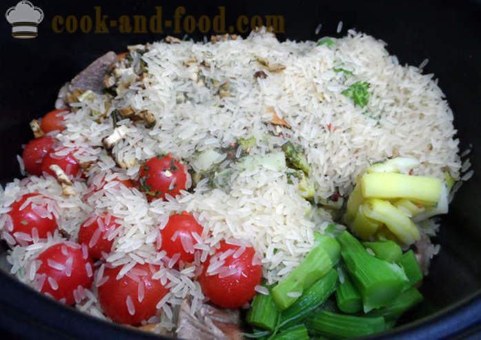 Rizottó zöldségekkel multivarka fagyasztott és szárított - hogyan kell főzni rizottó multivarka otthon, lépésről lépésre recept fotók