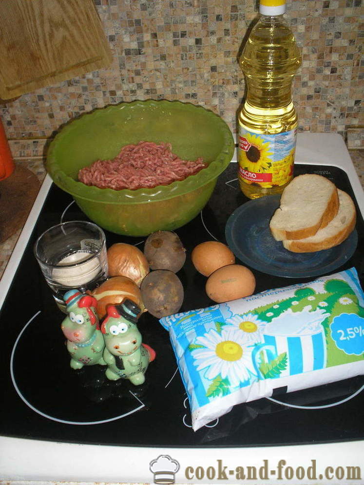 Finom házi hamburgert darált húsból -, hogyan kell főzni otthon hamburgert, lépésről lépésre recept fotók