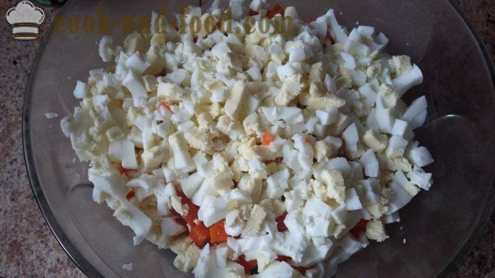 Saláta tonhal tojással és a burgonya -, hogyan kell elkészíteni a saláta tonhal konzerv, lépésről lépésre recept fotók