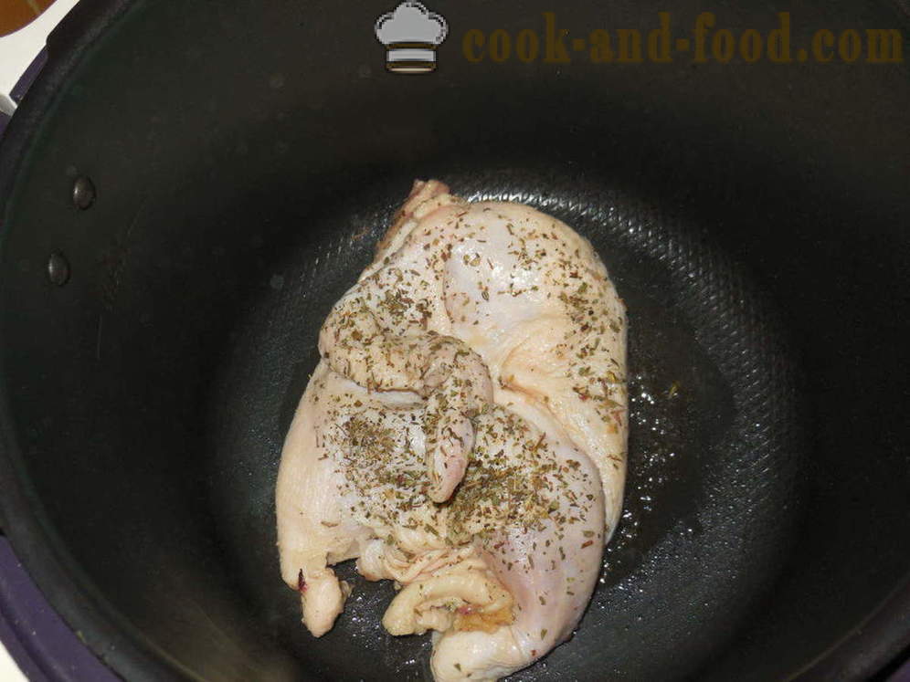 Csirke dohány multivarka - hogyan kell főzni egy csirkét a dohány multivarka tűzhely, lépésről lépésre recept fotók